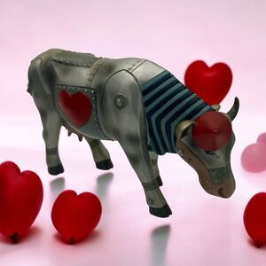 2002 Cow Parade Wizard of Oz Tin Man Cow No. 7242 w/ Box